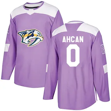 Youth Jack Ahcan Nashville Predators ＃0 Authentic Purple Fights Cancer Practice Jersey