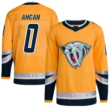 Youth Jack Ahcan Nashville Predators ＃0 Authentic Yellow Reverse Retro 2.0 Jersey