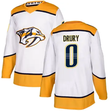 Youth Jack Drury Nashville Predators ＃0 Authentic White Away Jersey